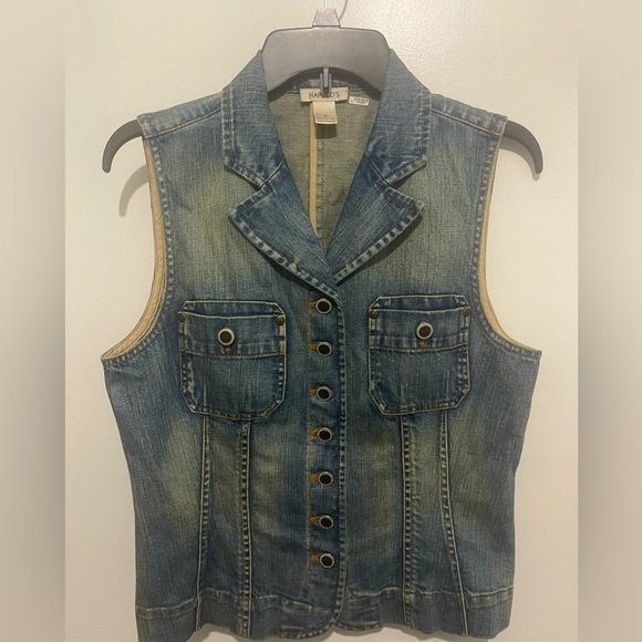 Denim Sleeveless Vest - Picture 1 of 3